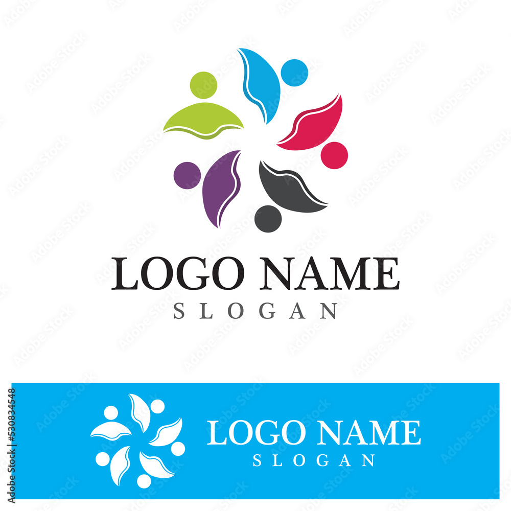 Obraz premium Community logo and symbol vector