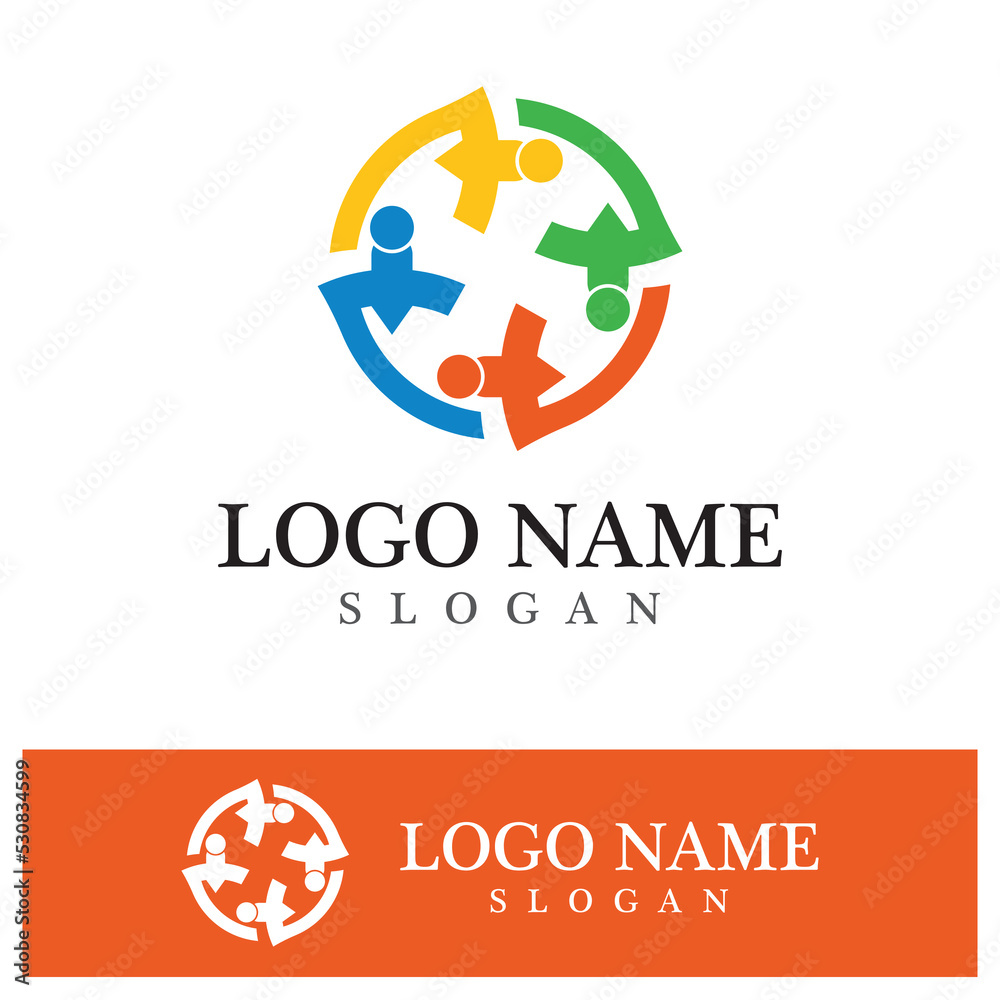 Obraz premium Community logo and symbol vector