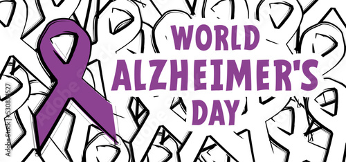 World alzheimer's day or dementia day. People ( patients ) suffering from the brain disease and memory loss, for neurology, mental illness. Alzheimer's, parkinson's disease symptoms. June or September
