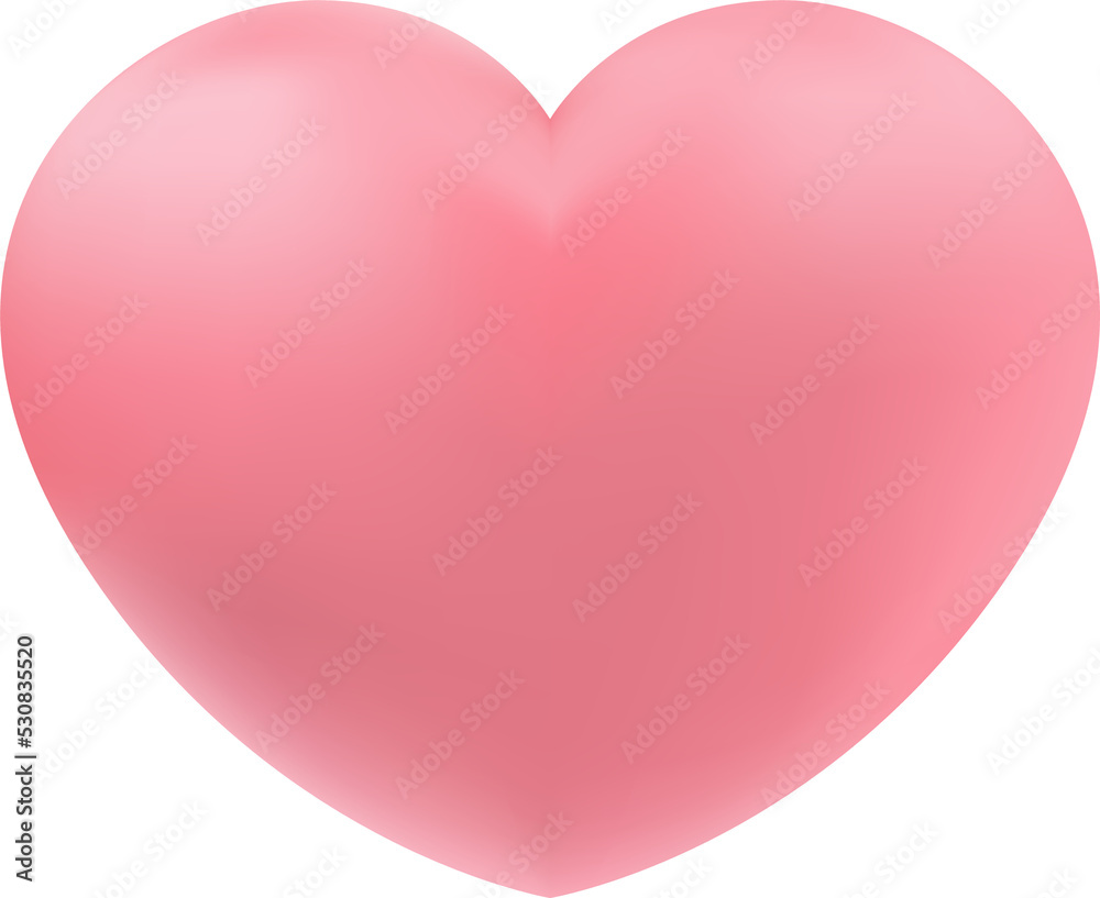 Love Red heart. Realistic 3d design icon heart symbol love