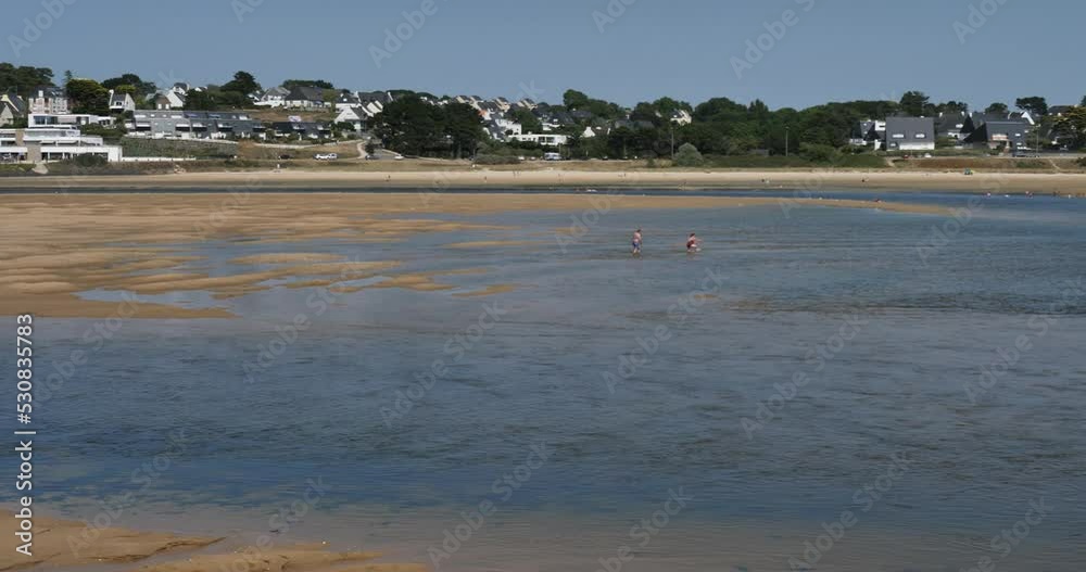 The Laita river, le Pouldu, Finistere department, Brittany in France The Laita river, le Pouldu, Finistere department, Brittany in France