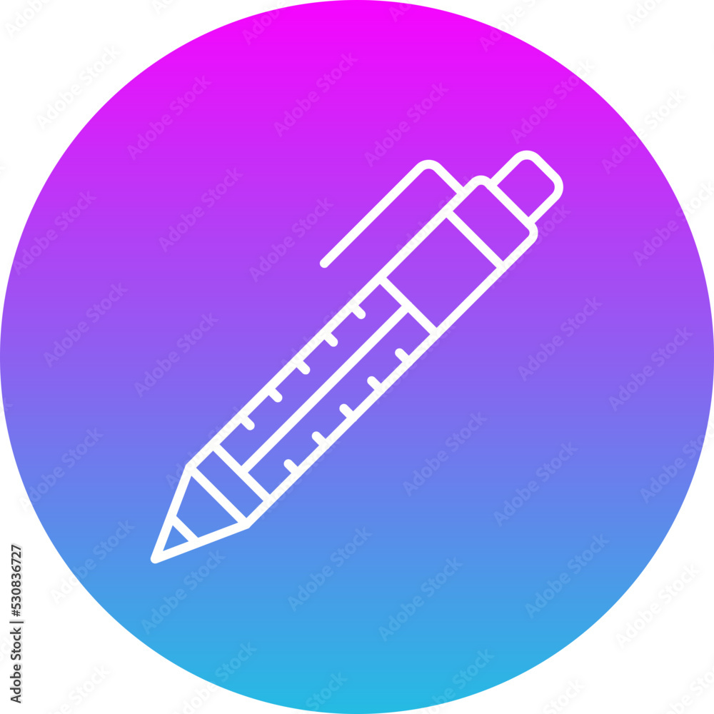 Ballpoint Gradient Circle Line Inverted Icon Ballpoint Gradient Circle Line Inverted Icon