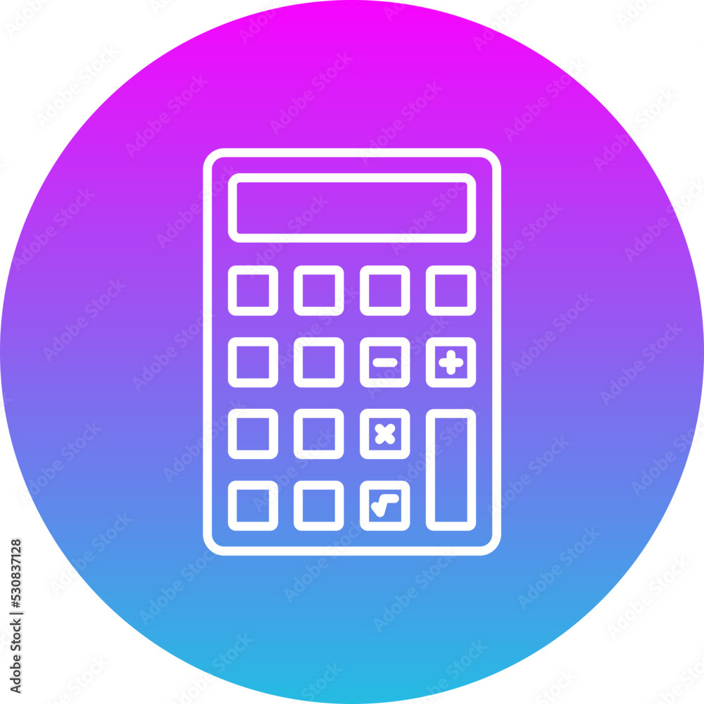 Calculator Gradient Circle Line Inverted Icon Calculator Gradient Circle Line Inverted Icon