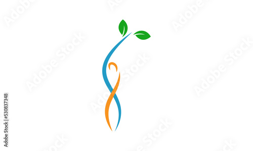 Vector logo design. Wellness and healthy