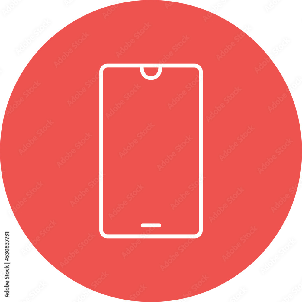 Smart Phone Multicolor Circle Line Inverted Icon Smart Phone Multicolor Circle Line Inverted Icon