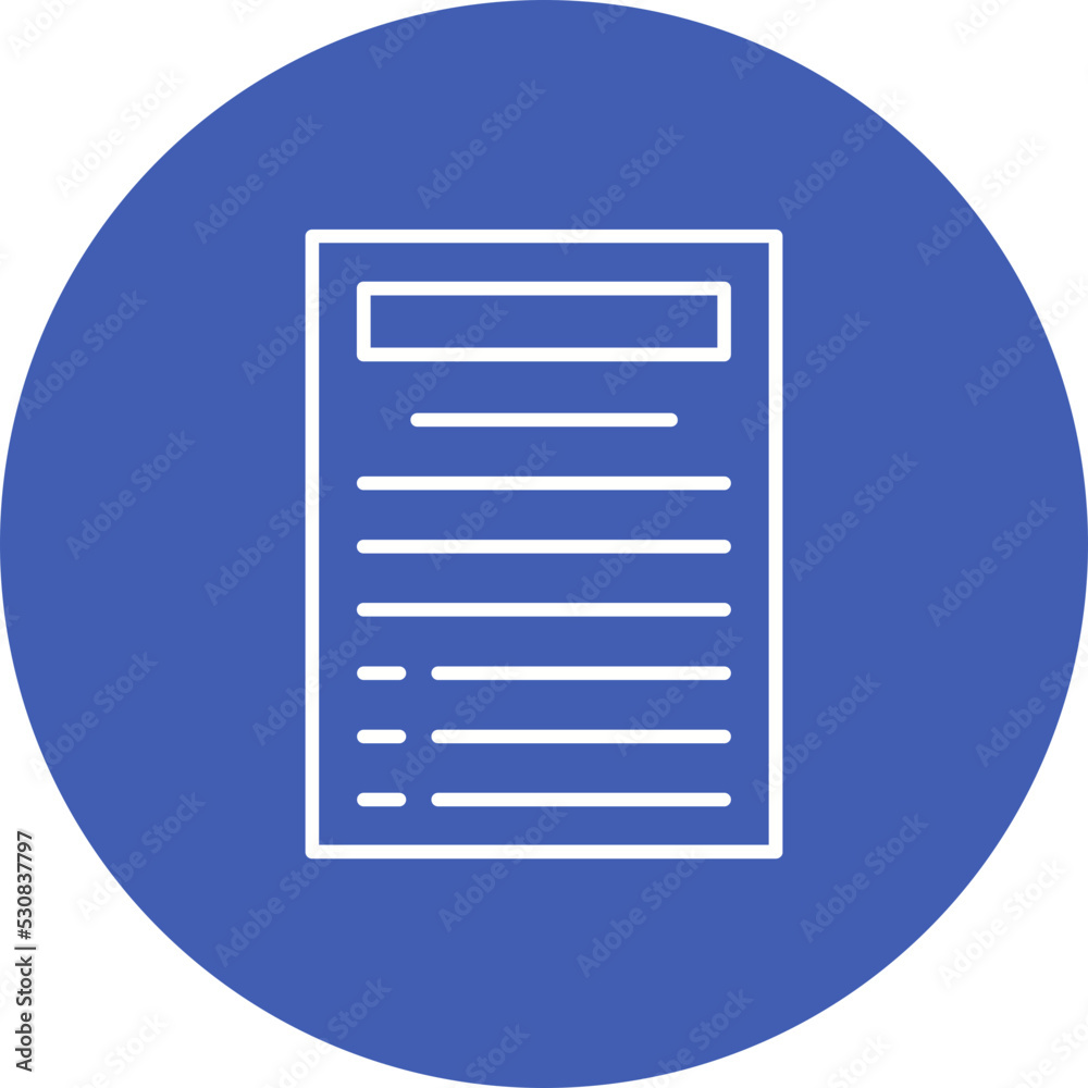 Document Multicolor Circle Line Inverted Icon Document Multicolor Circle Line Inverted Icon