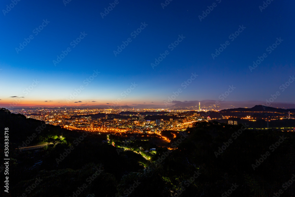 Obraz premium Night landscape of Xinyi District cityscape