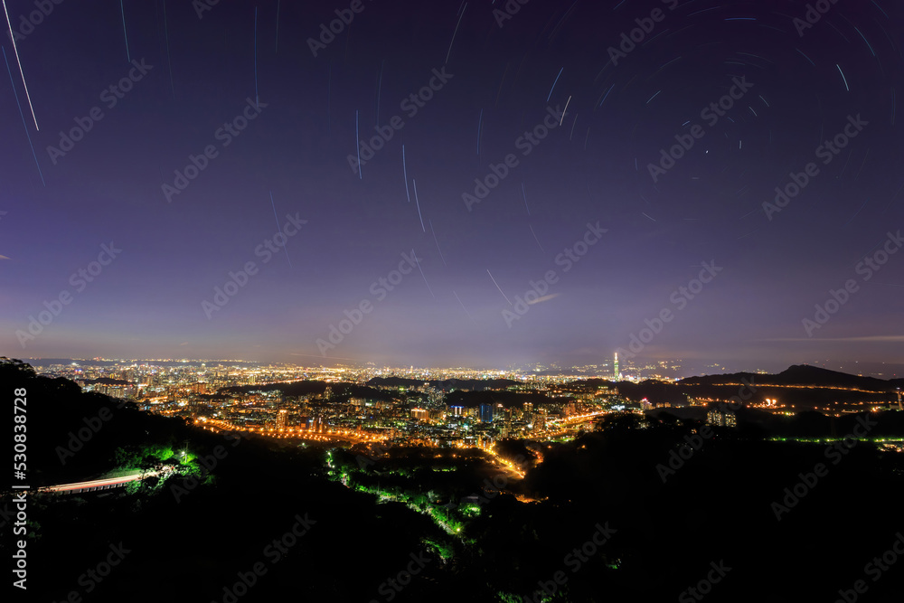 Obraz premium Night landscape of Xinyi District cityscape