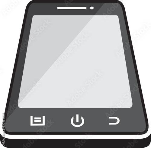 Hand drawn smartphone , vector flat style