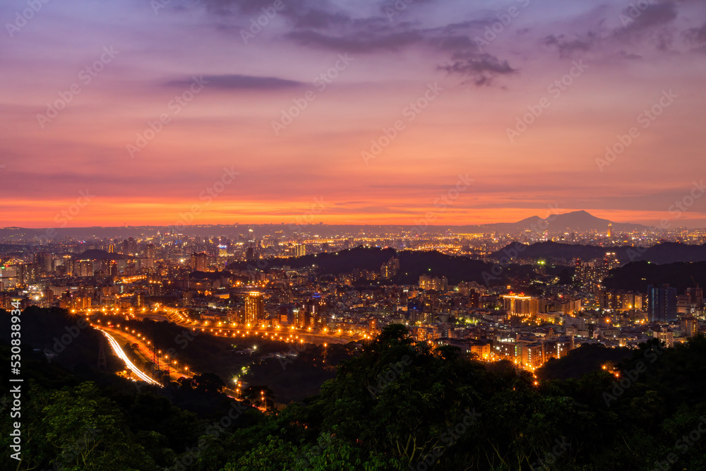Beautiful aerail cityscape from Wenshan District