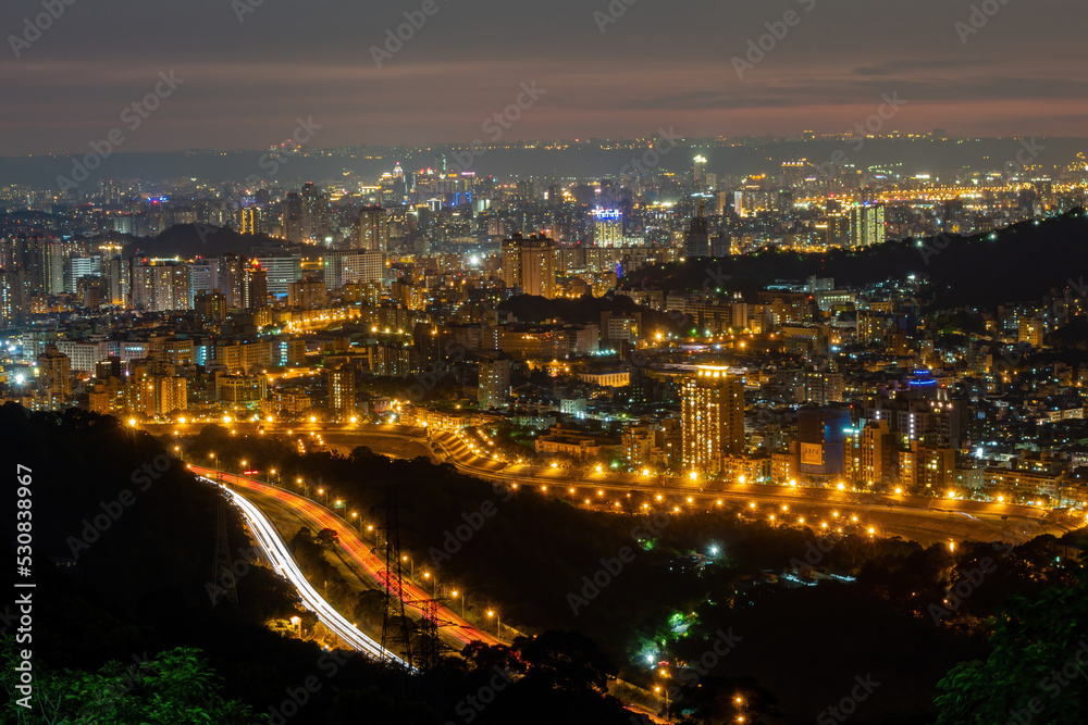 Beautiful aerail cityscape from Wenshan District