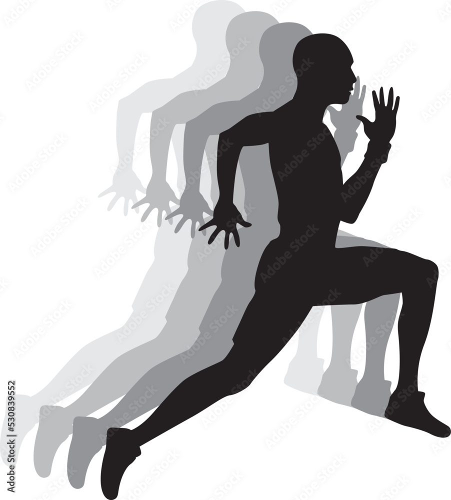 Isolated Image of a Male Sprinter Isolated Image of a Male Sprinter