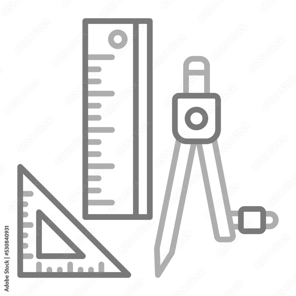 Geometry Greyscale Line Icon Geometry Greyscale Line Icon