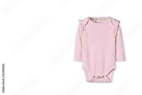 Baby pink clothes isolated 