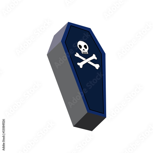 halloween element coffin spooky isolated icon vector illustration design 