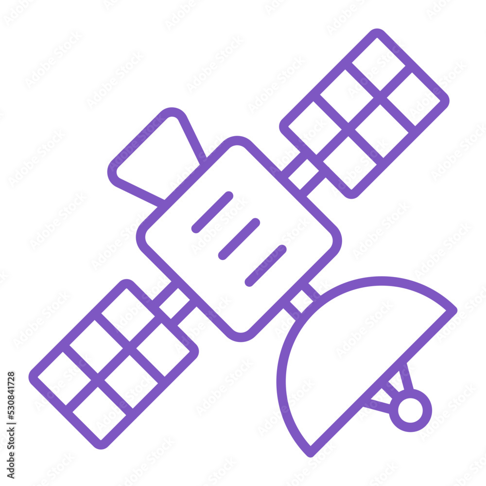 Satellite Multicolor Line Icon Satellite Multicolor Line Icon