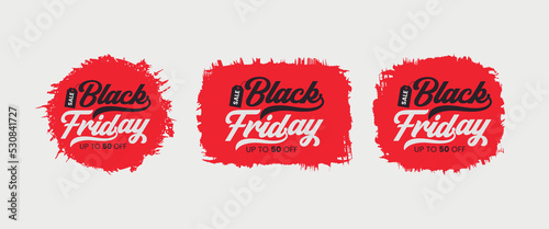 Set of Black friday sale banner badge templates, sales and discounts promotional labels, Vector set of discount labels, 
