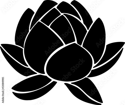 simple lotus flower silhouette