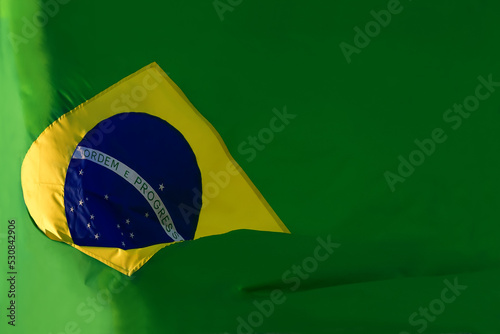 Brazilian Flag waving. Background