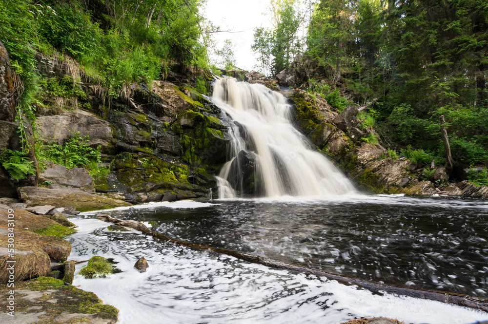 Yukankoski waterfall (also known as White bridges) on the river Kulismayoki Yukankoski waterfall (also known as White bridges) on the river Kulismayoki