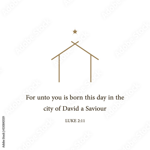Christmas card PNG, manger PNG, Christmas Bible Verse, Christmas quote