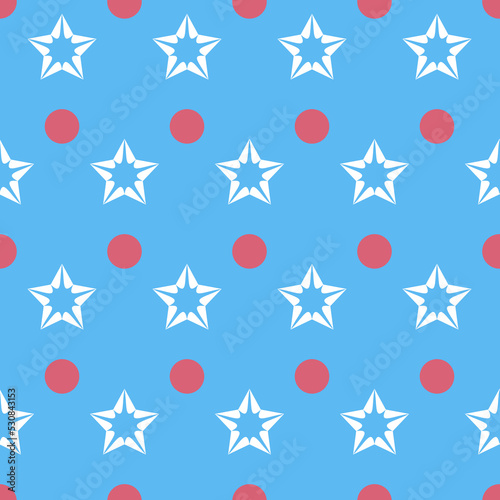 Blue aquamarine star, cute repeating eps vector illustration