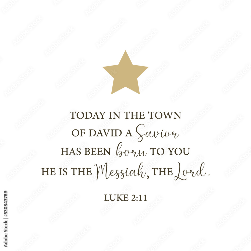 Obraz premium Christmas Bible Verse PNG, Christian card art print, minimalist quote, Christmas star, vector
