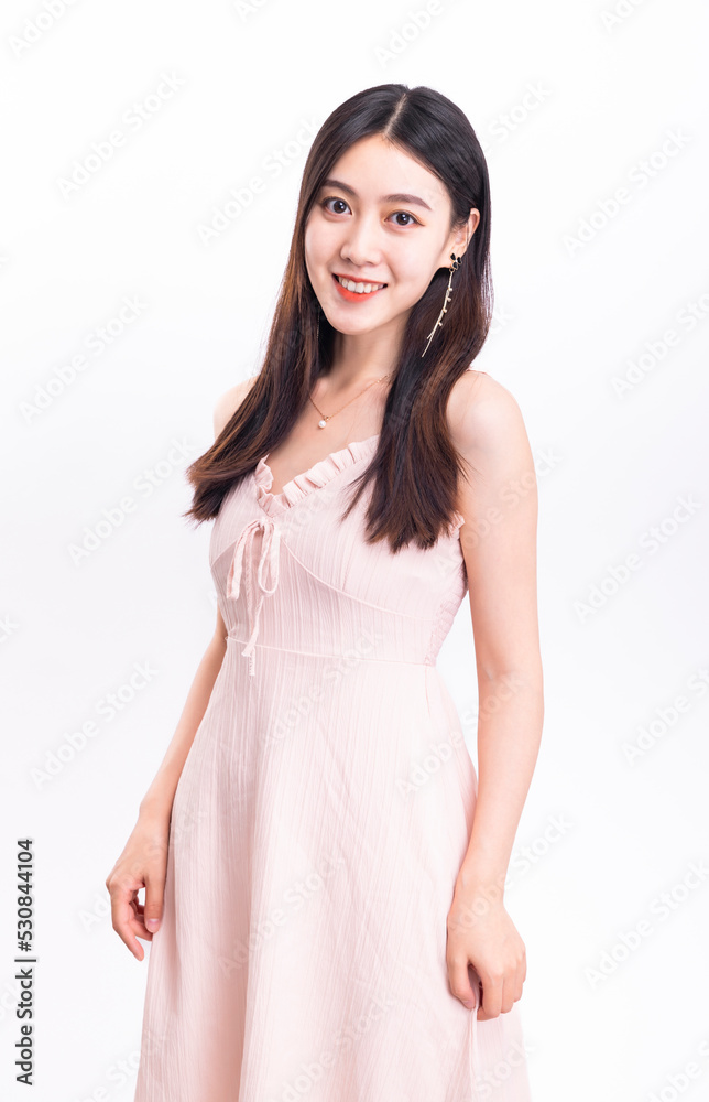 Beautiful women in pink dresses Beautiful women in pink dresses