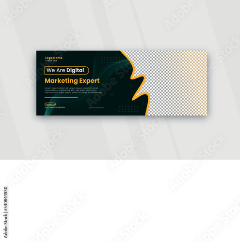 Digital Marketing Expert facebook cover design vector 