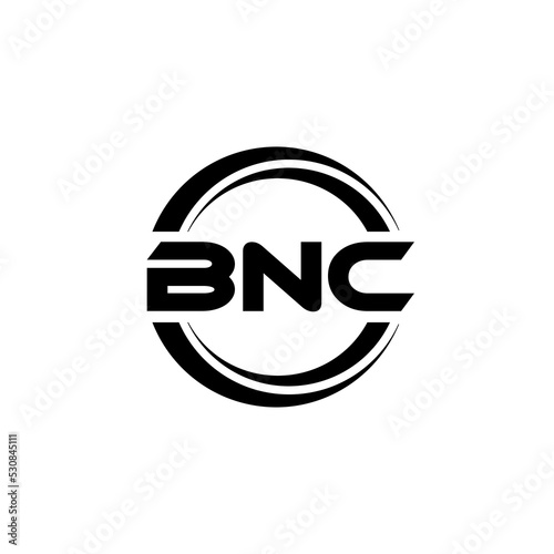 BNC letter logo design with white background in illustrator  vector logo modern alphabet font overlap style. calligraphy designs for logo  Poster  Invitation  etc.