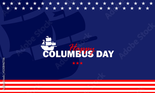 Hand drawn flat columbus day background