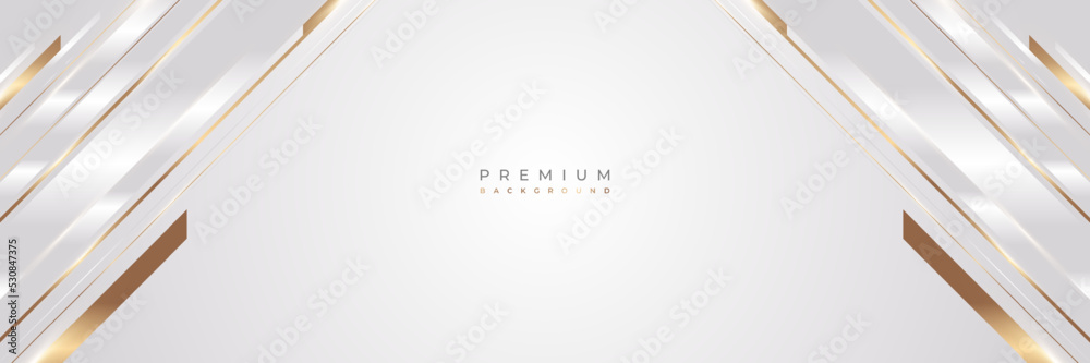 Luxury White and Gold Background with Golden Lines and Paper Cut Style. Premium Gray and Gold Background for Award, Nomination, Ceremony, Formal Invitation or Certificate Design Luxury White and Gold Background with Golden Lines and Paper Cut Style. Premium Gray and Gold Background for Award, Nomination, Ceremony, Formal Invitation or Certificate Design