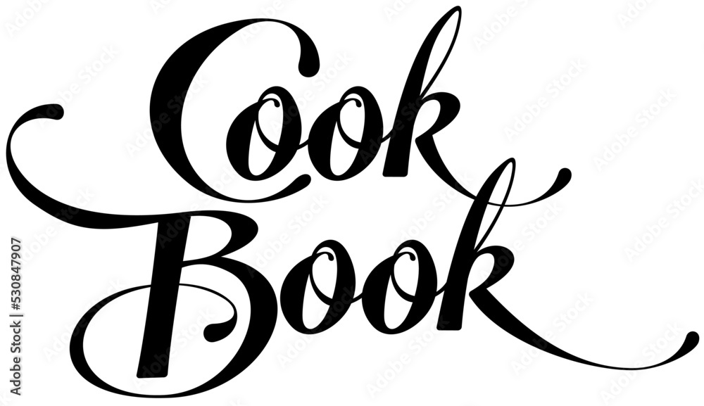 Cook Book - custom calligraphy text Cook Book - custom calligraphy text