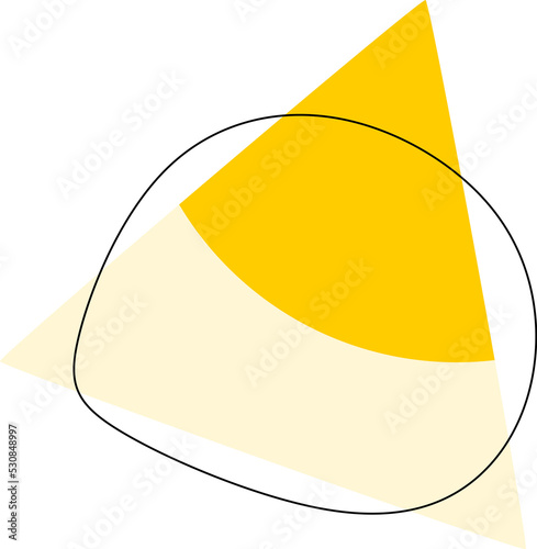 abstract yellow shape