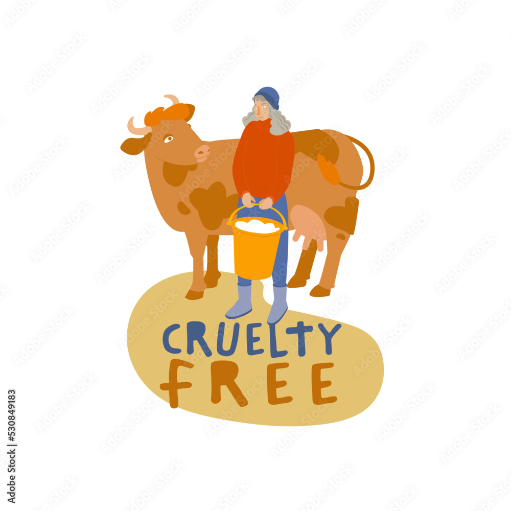 Cruelty free label. Friends not food sticker. Cruelty free label. Friends not food sticker.