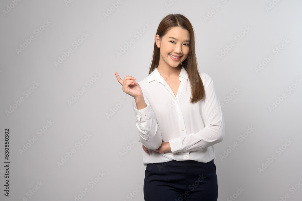 Portrait of beautiful asian woman over white background studio. Portrait of beautiful asian woman over white background studio.
