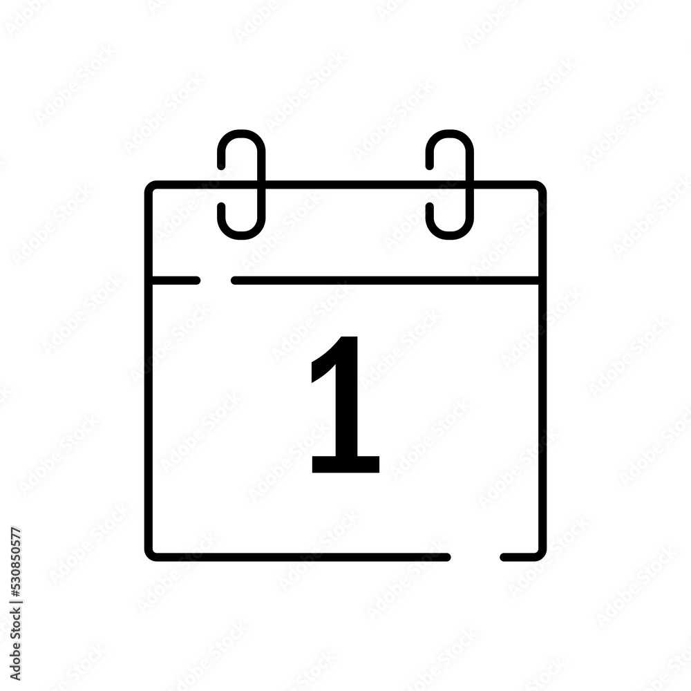 Calendar icon vector flat line design Calendar icon vector flat line design