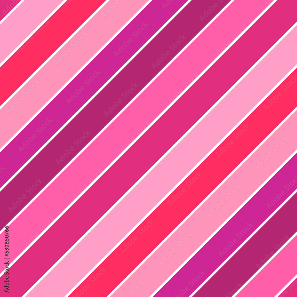 Obraz premium Bold Pink Vibrant Trendy Diagonal Striped Seamless Pattern Vector