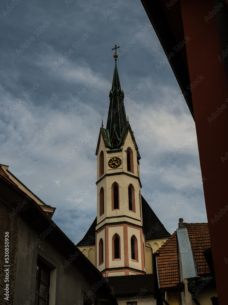 Fototapeta premium church on the rainy sky