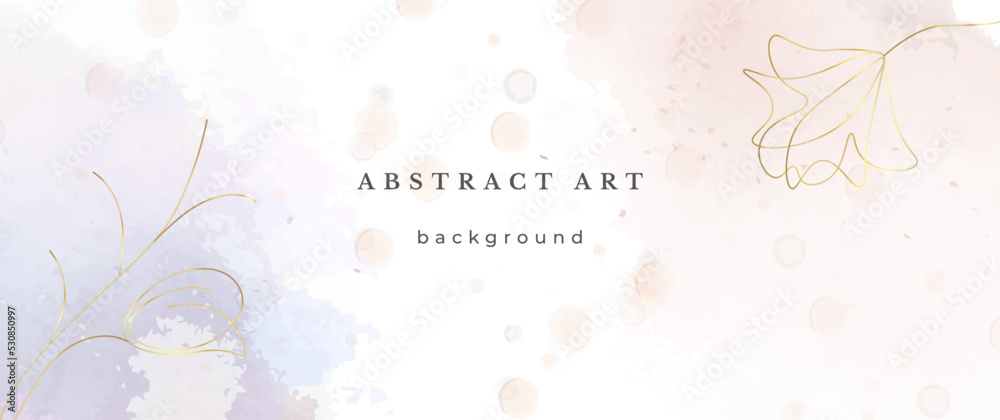 pink watercolor flower wedding luxury gold card Stock Vector | Adobe Stock