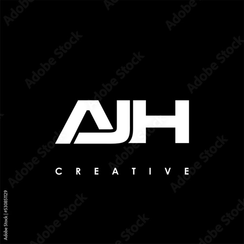 AJH Letter Initial Logo Design Template Vector Illustration