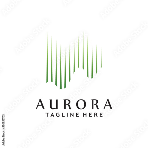 aurora light wave logo template