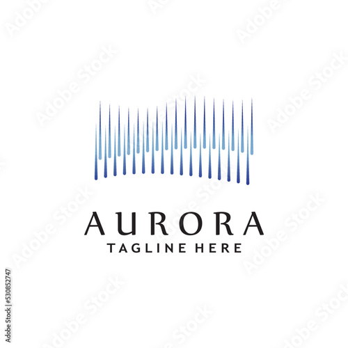 aurora light wave logo template