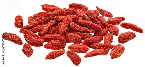 Dried goji berries isolated  photo