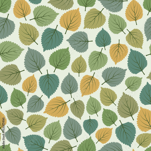 Fashionable vector seamless floral ditsy pattern design of tropical exotic leaves. Artistic autumn foliage repeating texture background for textile © KaziAnatul