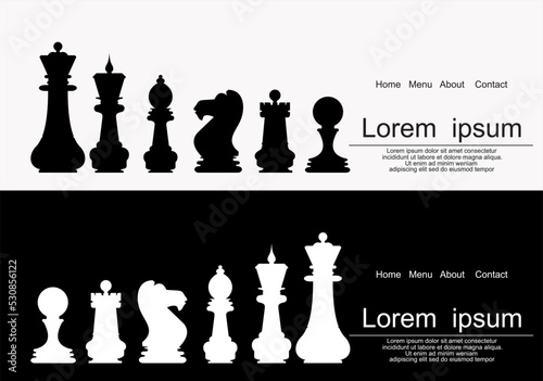 Fotografia Chess icons. Illustration.