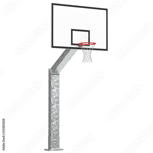 3D rendering illustration of a basketball hoop © Francesco Milanese