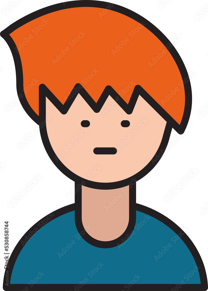 boy student avatar illustration boy student avatar illustration
