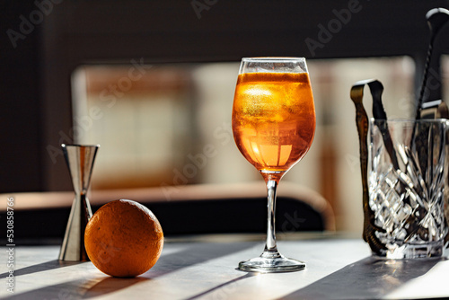 glass of drink spritz