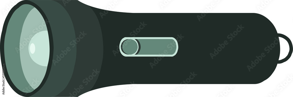 Flashlight, Torch Hand Drawn Illustration Flashlight, Torch Hand Drawn Illustration